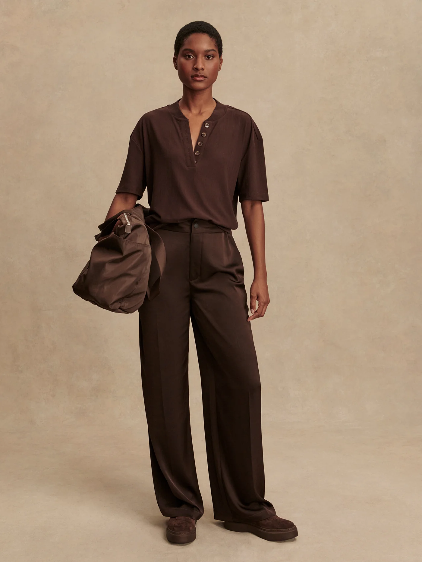 Kasey Mock Placket Rib Tee - Image 21