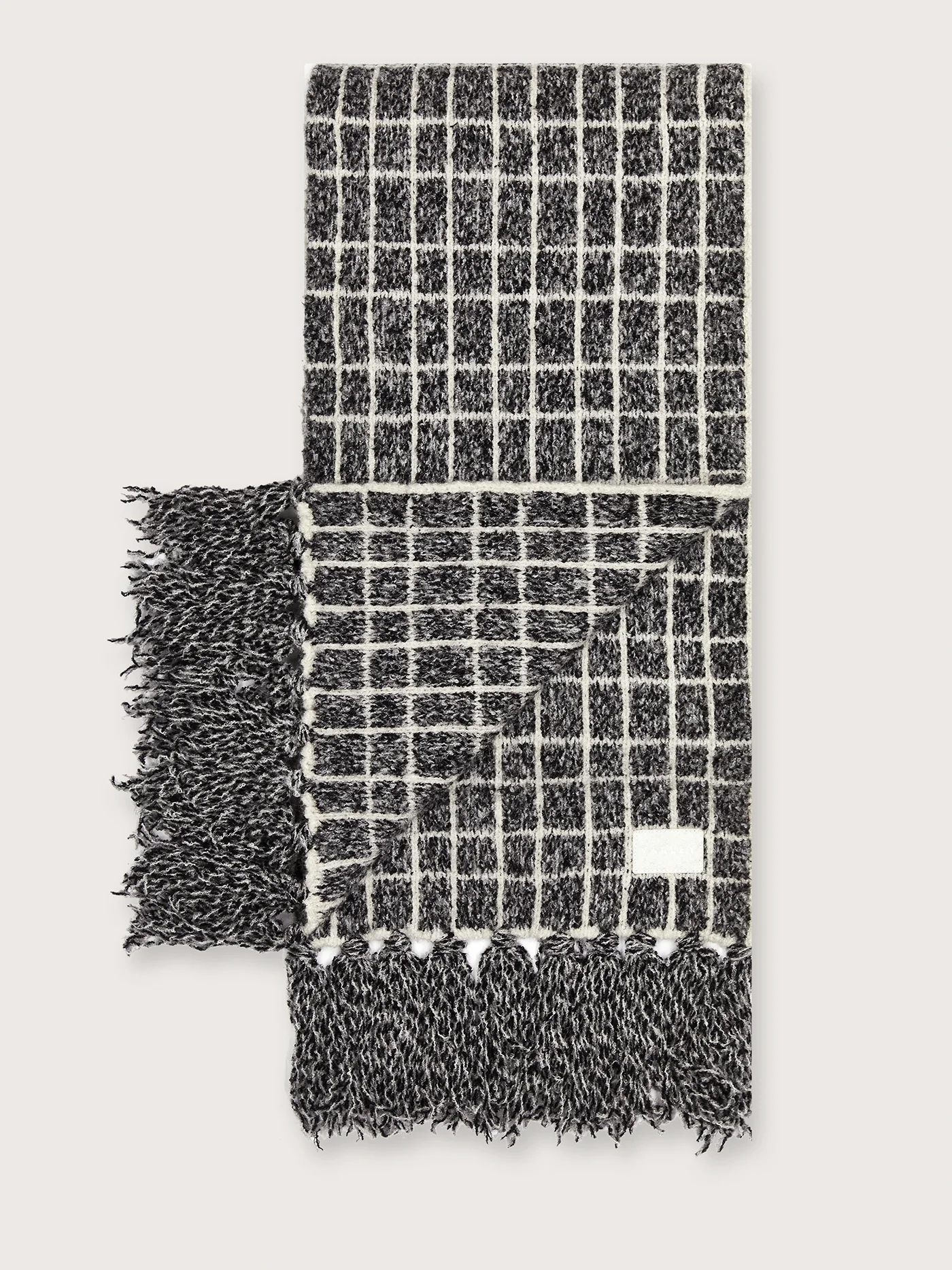 Lindsey Check Knit Scarf - Image 4