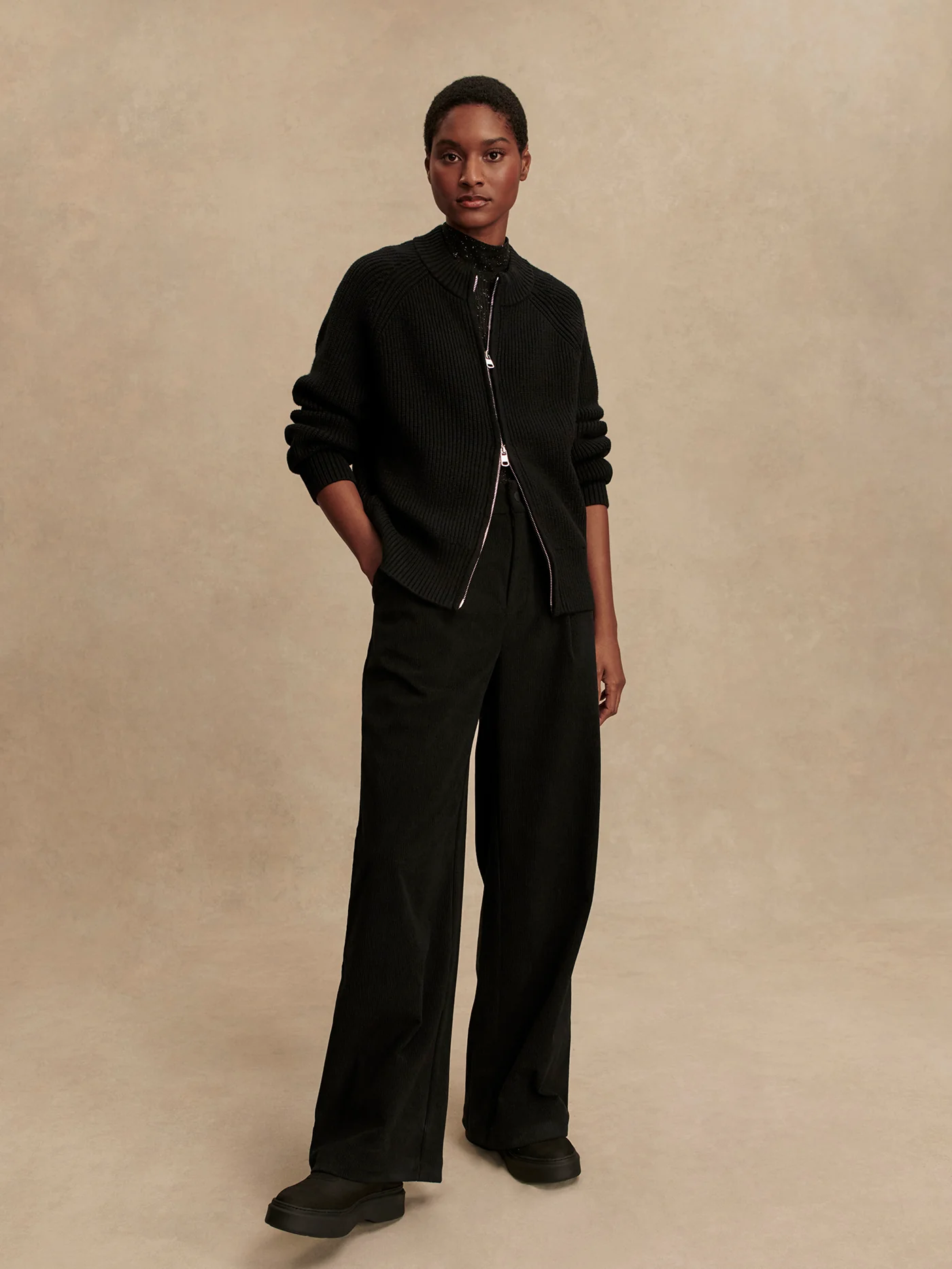 Milo Zip Through Knit Jacket - Image 8