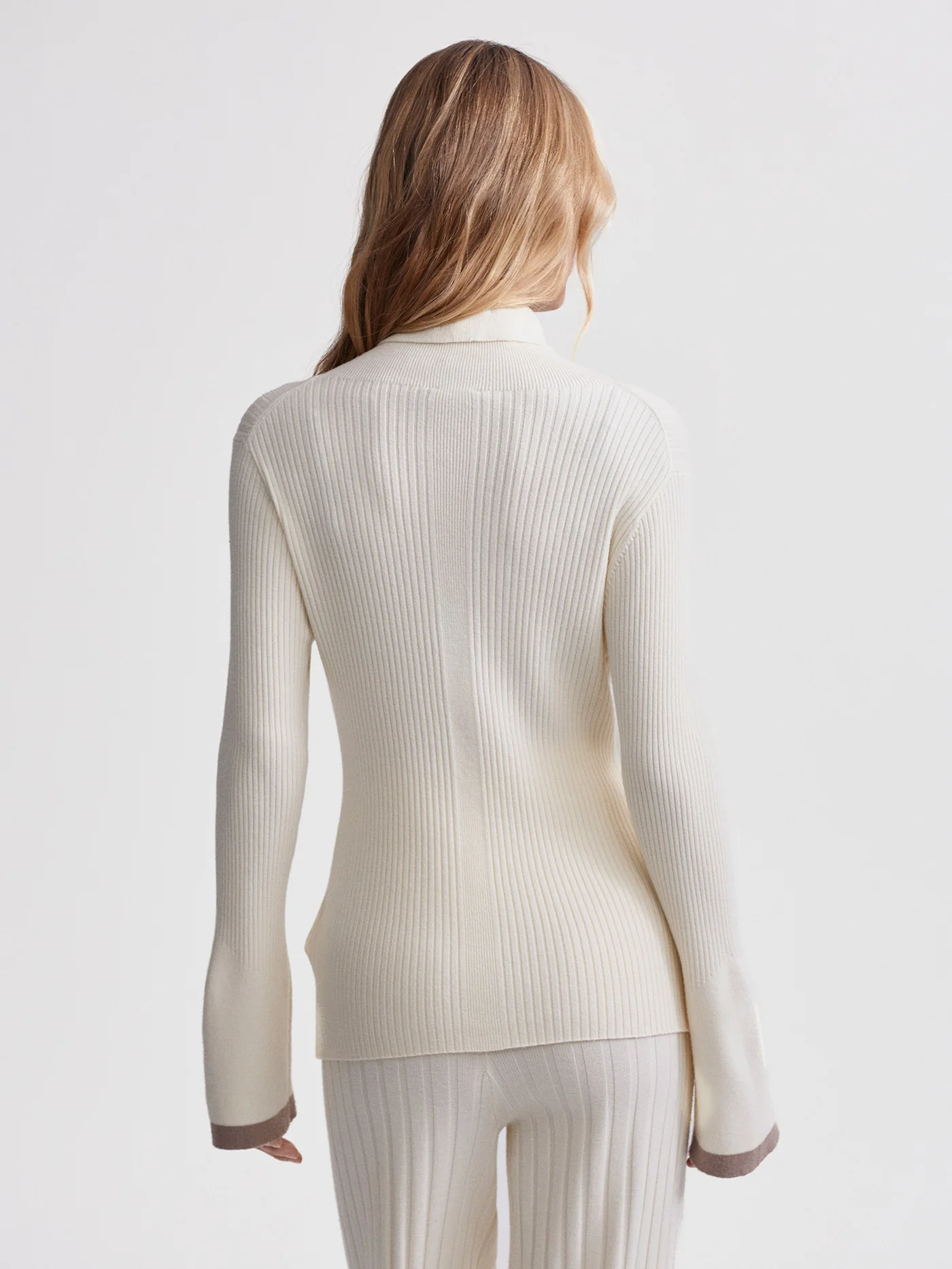 Ravena Rib Knit High Neck Top - Image 11