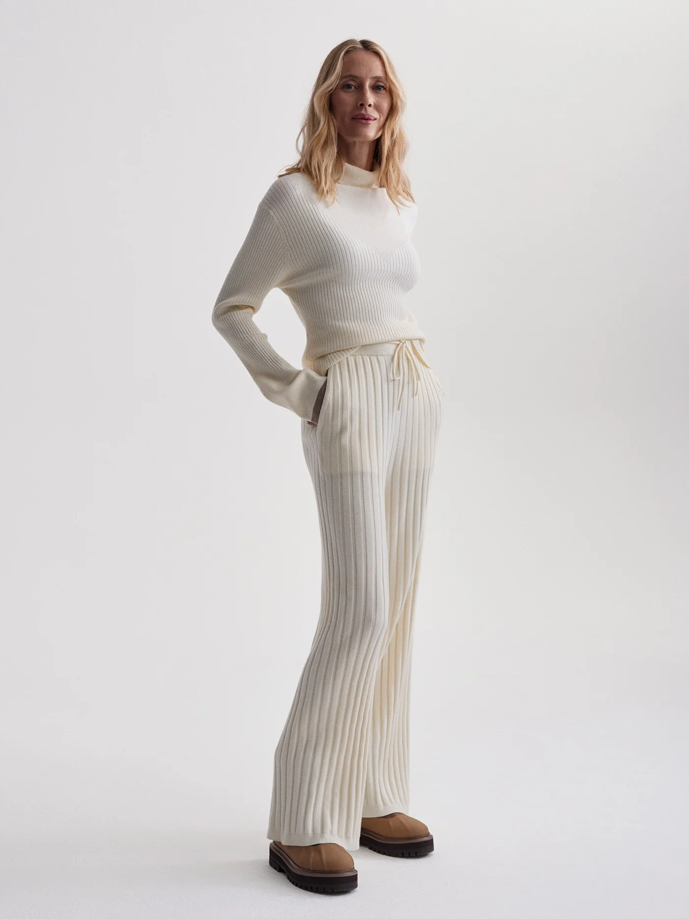 Simeon Wide Rib Knit Trouser - Image 10