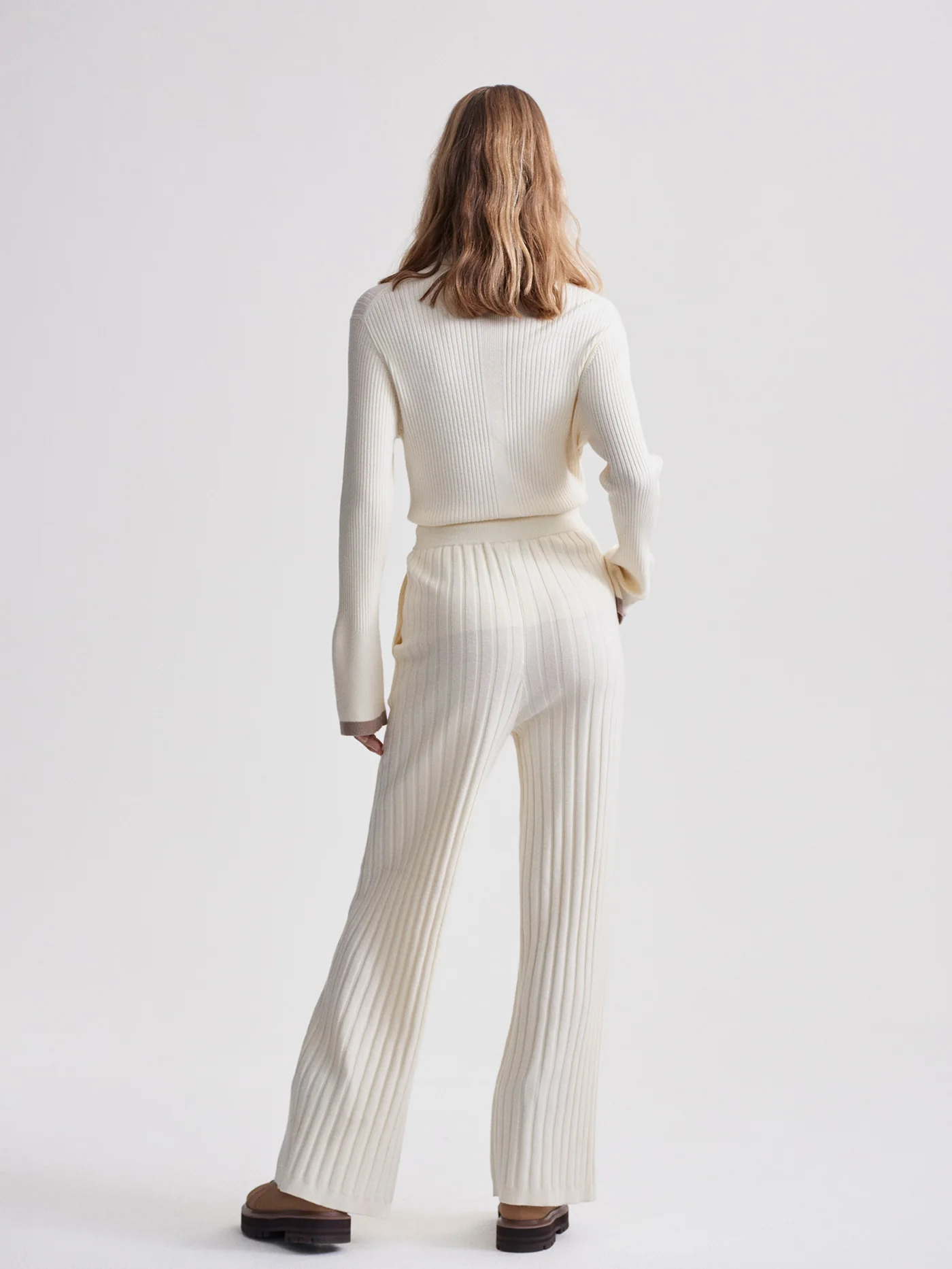 Simeon Wide Rib Knit Trouser - Image 11