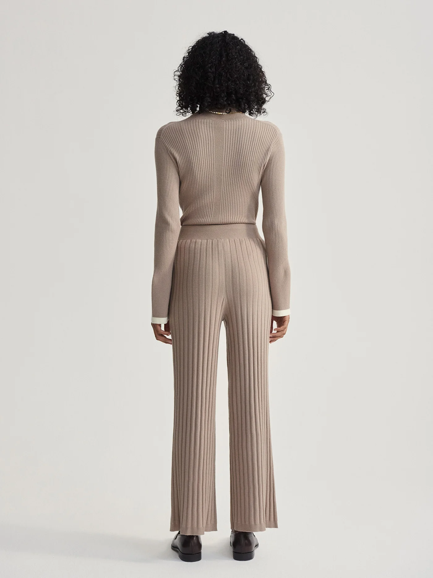 Simeon Wide Rib Knit Trouser - Image 4