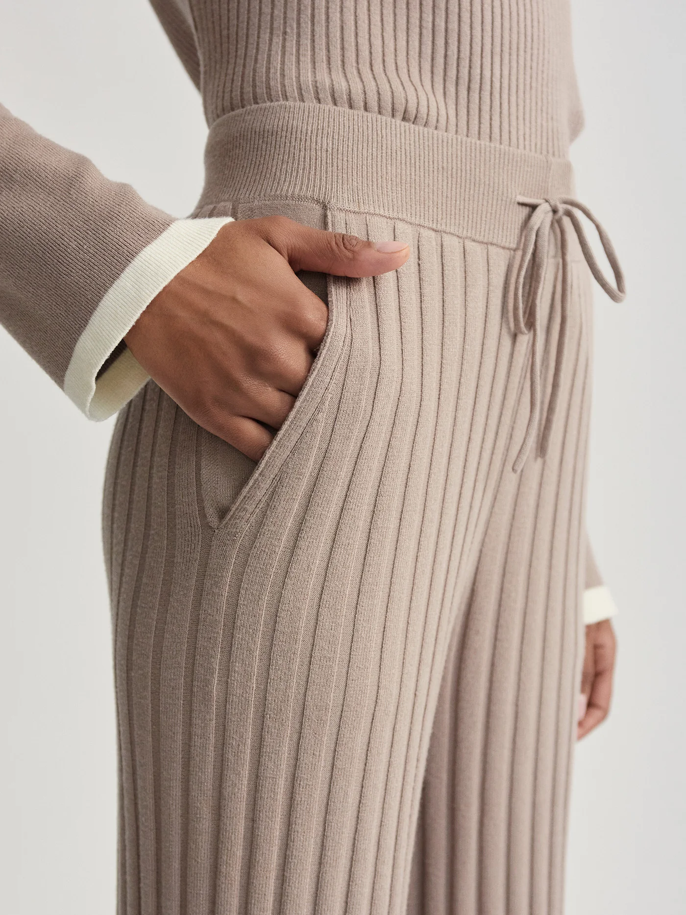Simeon Wide Rib Knit Trouser - Image 5