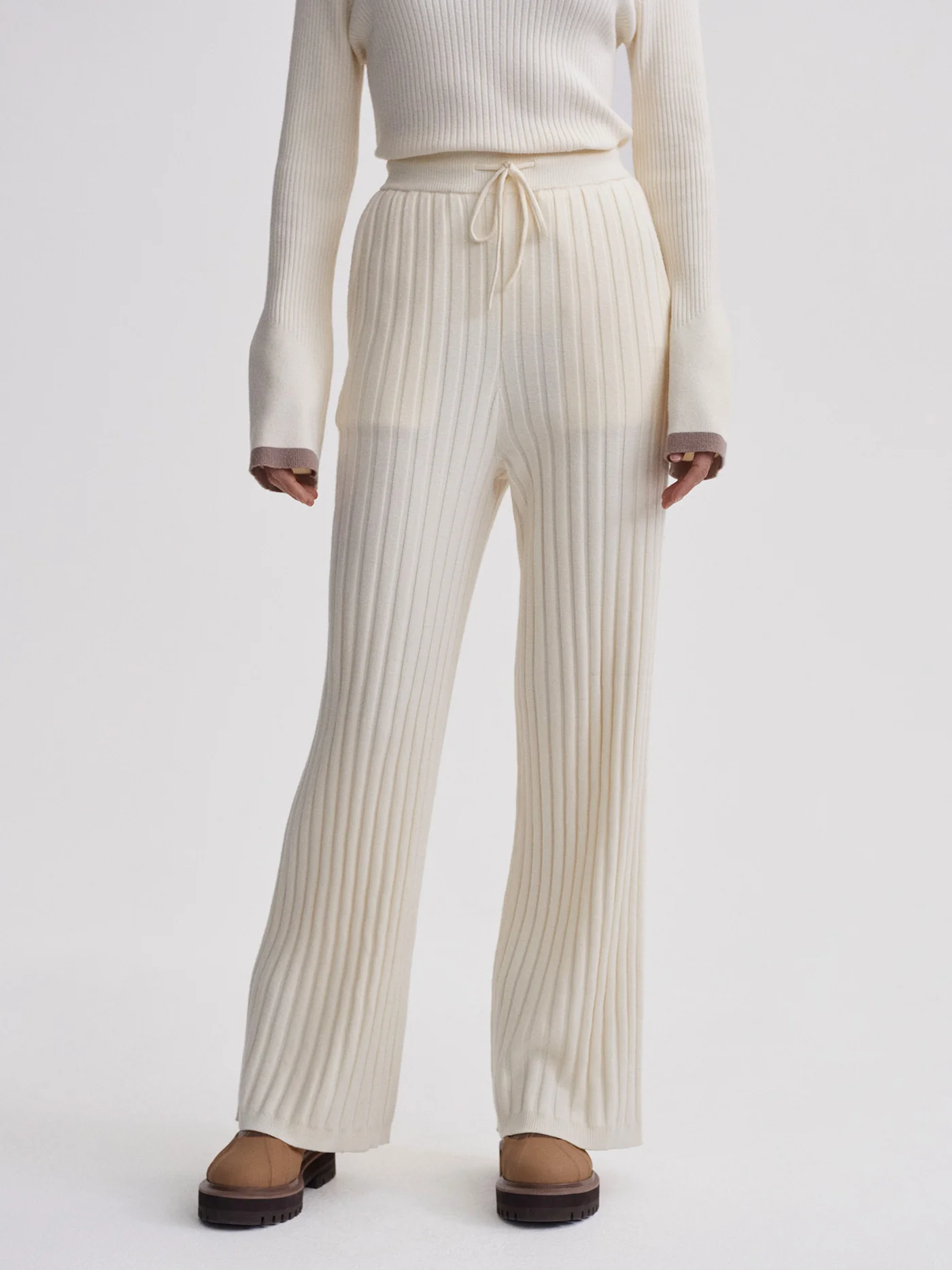 Simeon Wide Rib Knit Trouser - Image 8