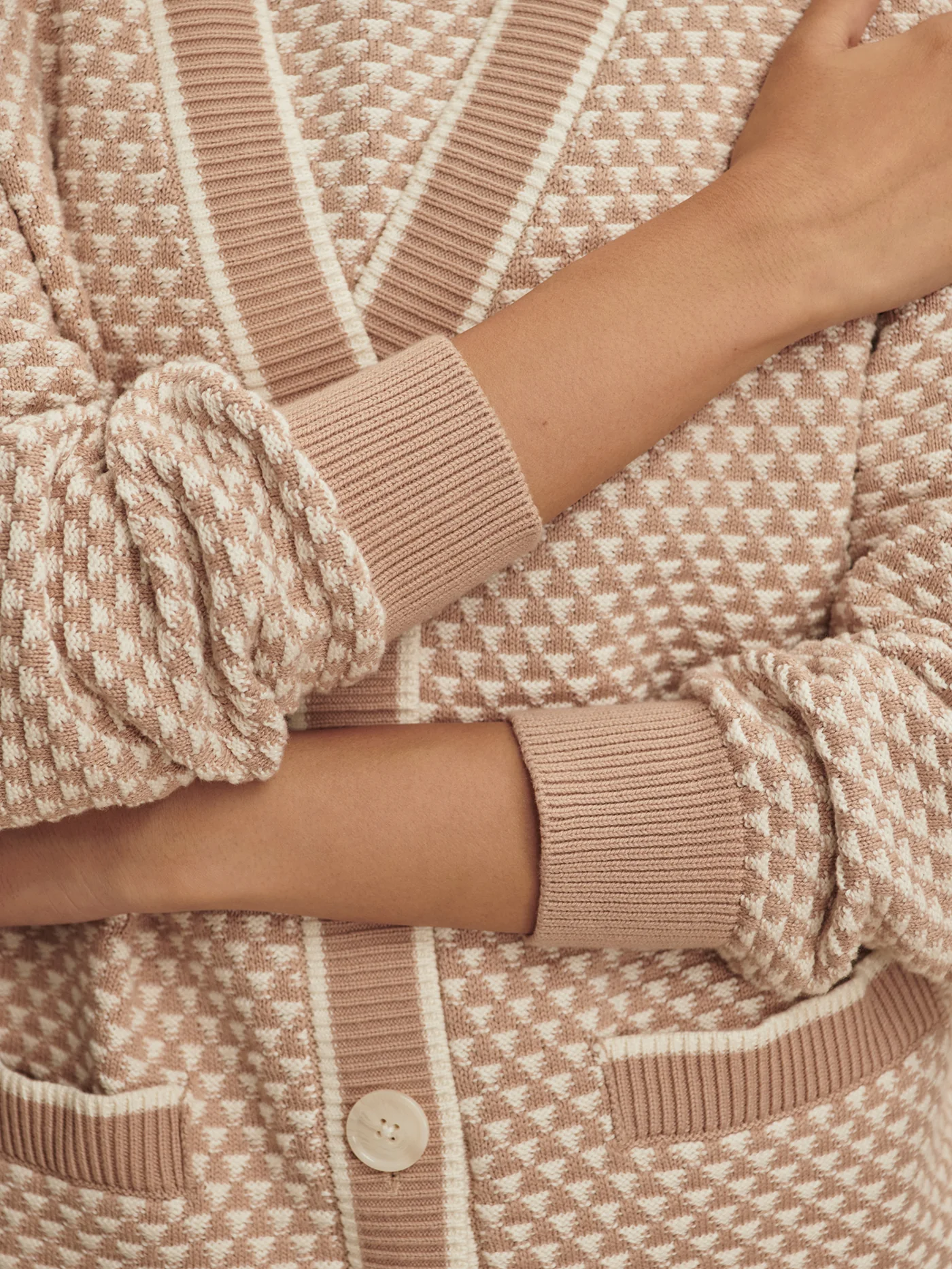 Tarran Stitch Knit Cardigan - Image 3