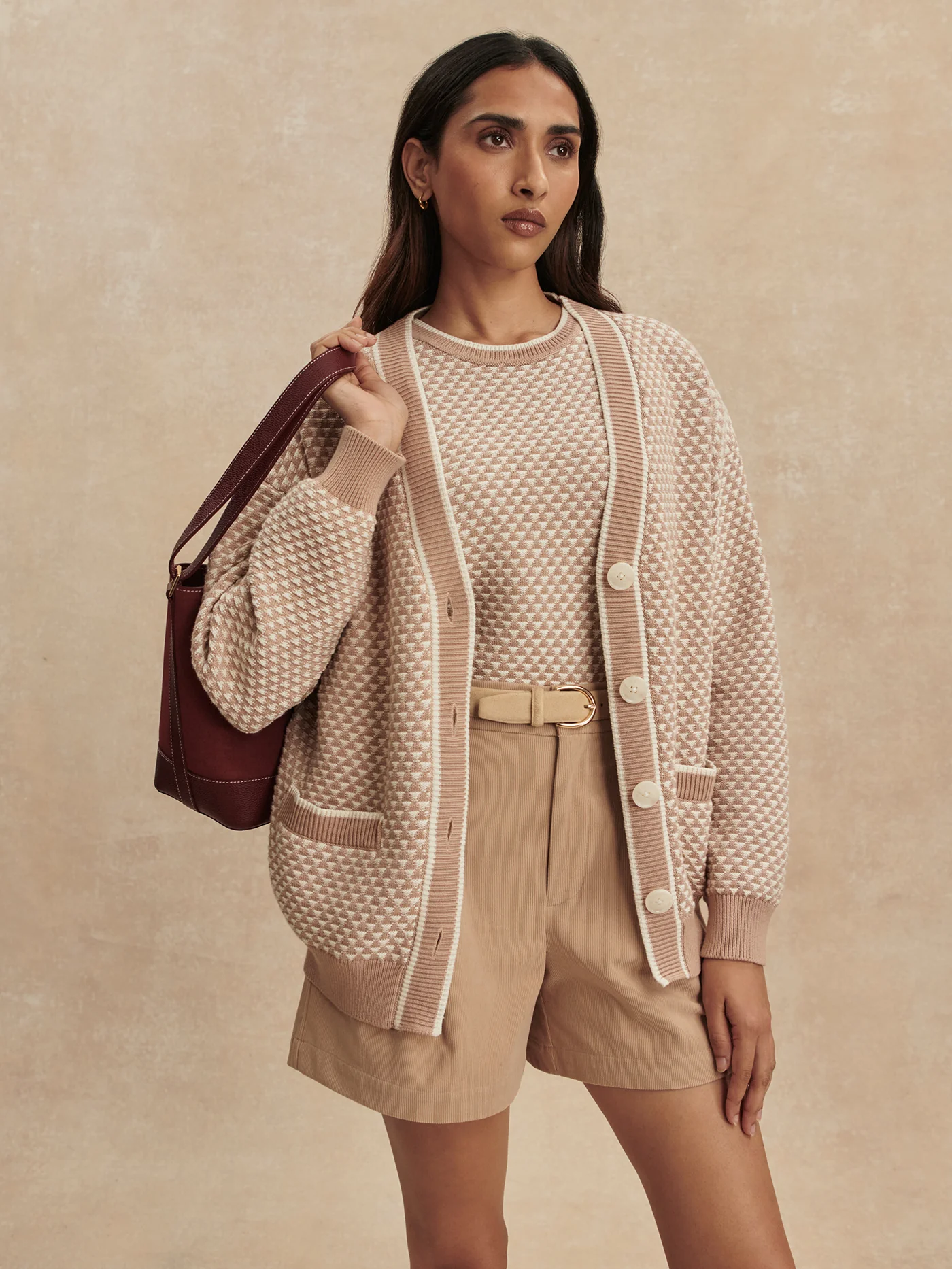 Tarran Stitch Knit Cardigan - Image 4